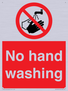 No hand washing